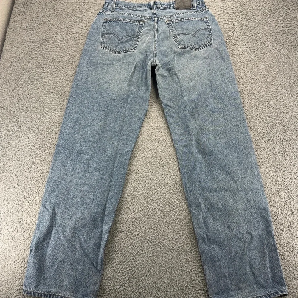 Levis SilverTab Mens 34x32 Straight Relaxed Light Wash Blue Jeans Baggy Denim